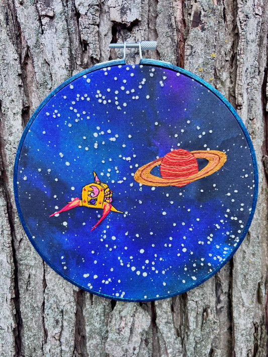 Goes to Outer Space | Embroidery